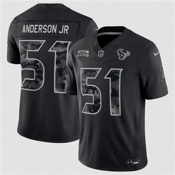 Will Anderson Jr Houston Texans black Salute To Service jersey