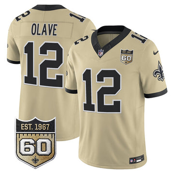 Chris Olave New Orleans Saints gold Vapor jersey