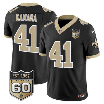 Alvin Kamara New Orleans Saints black Vapor jersey
