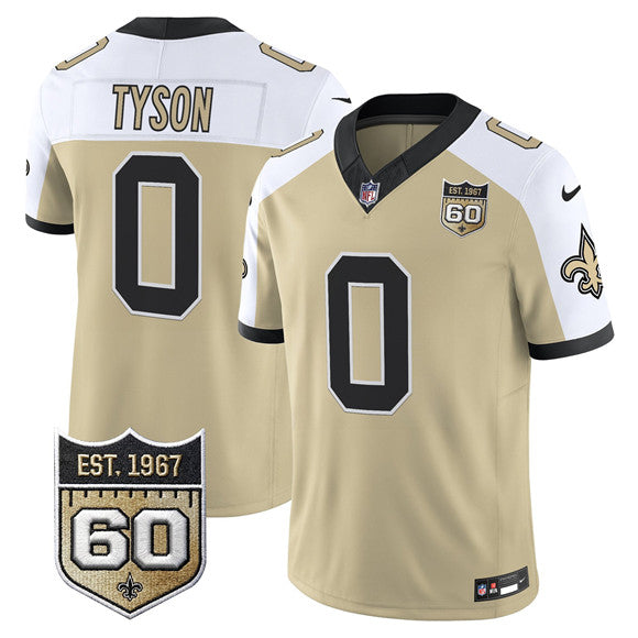 Jordyn Tyson New Orleans Saints Vapor jersey