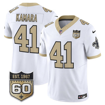 Alvin Kamara New Orleans Saints white Vapor jersey
