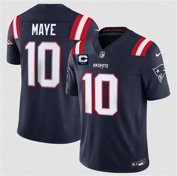 Drake Maye New England Patriots navy Vapor jersey