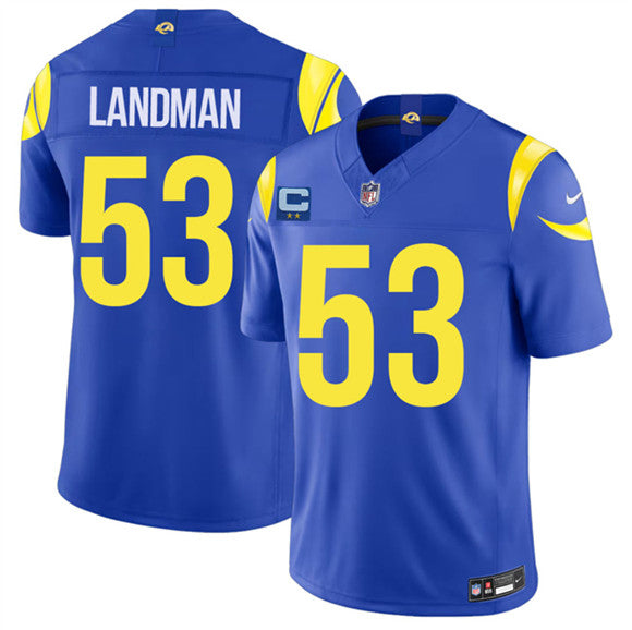 Nate Landman Los Angeles Rams royal Vapor jersey