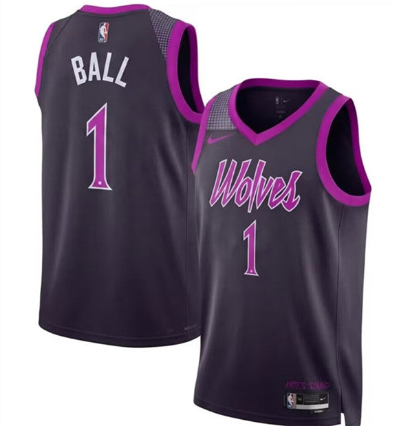 LaMelo Ball Minnesota Timberwolves purple City Edition jersey