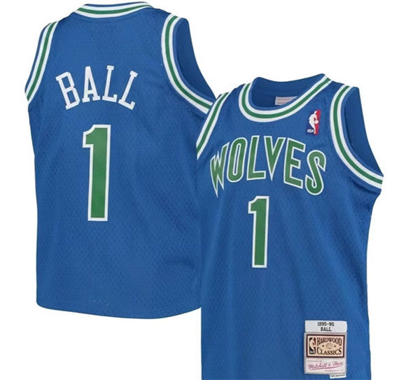 LaMelo Ball Minnesota Timberwolves blue Throwback jersey