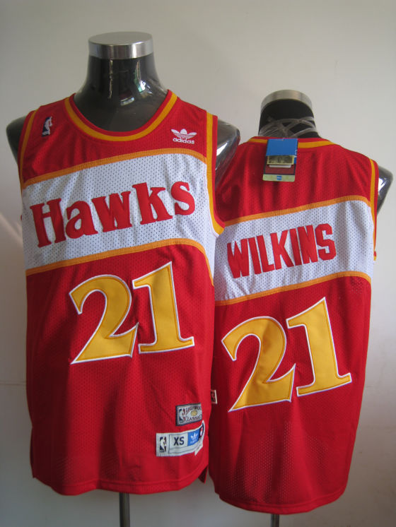 Dominique Wilkins Atlanta Hawks red Throwback jersey
