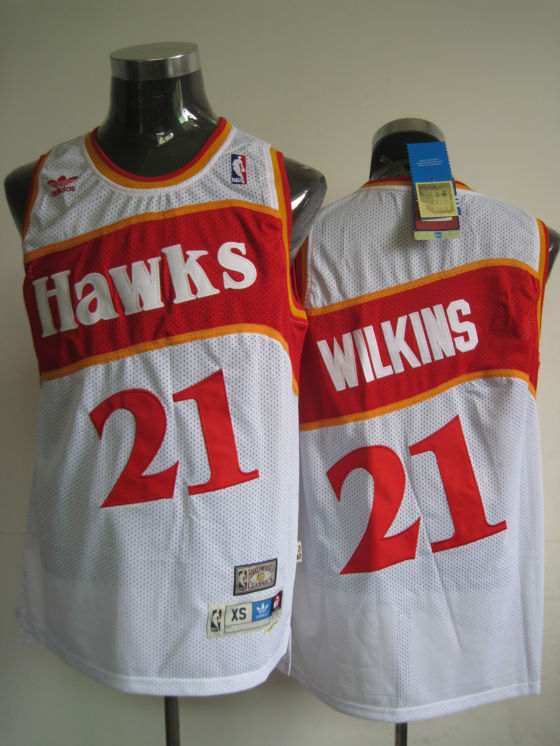 Dominique Wilkins Atlanta Hawks white Throwback jersey