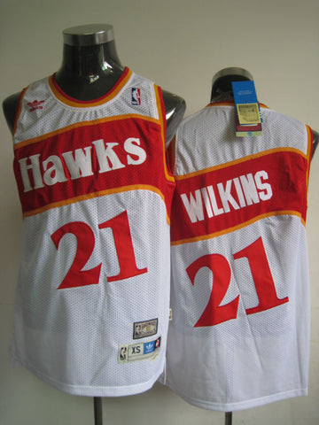 Dominique Wilkins Atlanta Hawks white Throwback jersey