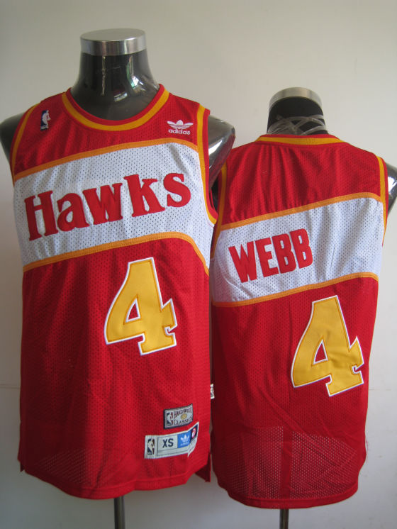 Spud Webb Atlanta Hawks red Throwback jersey