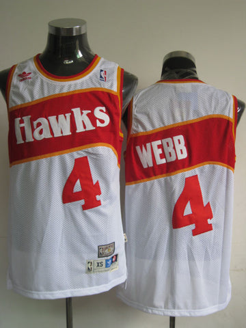 Spud Webb Atlanta Hawks white Throwback jersey