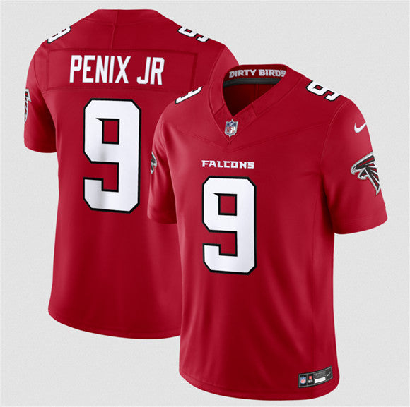 Michael Penix Jr Atlanta Falcons red Vapor jersey