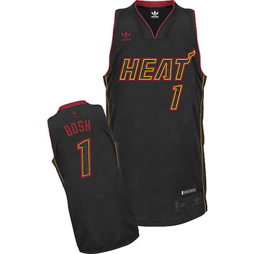 Chris Bosh Carbon Fiber Miami Heat black Fashion jersey