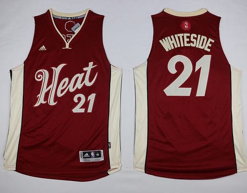 Hassan Whiteside Miami Heat red jersey