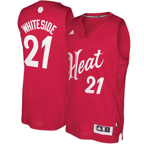 Hassan Whiteside Miami Heat red jersey