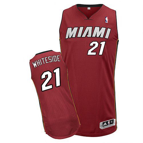 Hassan Whiteside Miami Heat red jersey