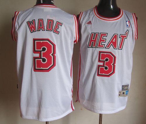 Dwyane Wade Miami Heat white Throwback jersey
