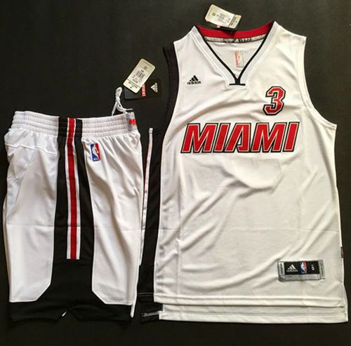 Dwyane Wade Miami Heat white Throwback jersey