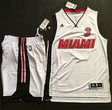 Dwyane Wade Miami Heat white Throwback jersey