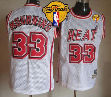 Alonzo Mourning Miami Heat white Throwback jersey