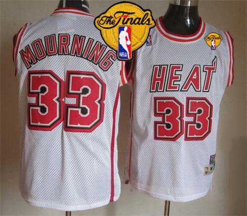 Alonzo Mourning Miami Heat white Throwback jersey