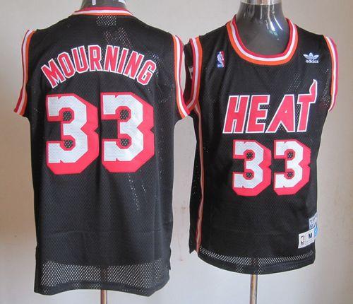 Mourning Miami Heat black Throwback jersey