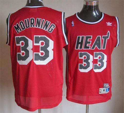 Mourning Miami Heat red Throwback jersey