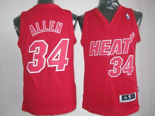 Ray Allen Miami Heat red Fashion jersey