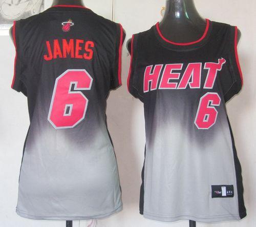 LeBron James Miami Heat black-grey Fashion jersey