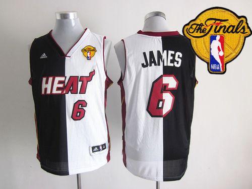 LeBron James Miami Heat black-white Fashion jersey