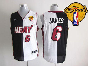 LeBron James Miami Heat black-white Fashion jersey
