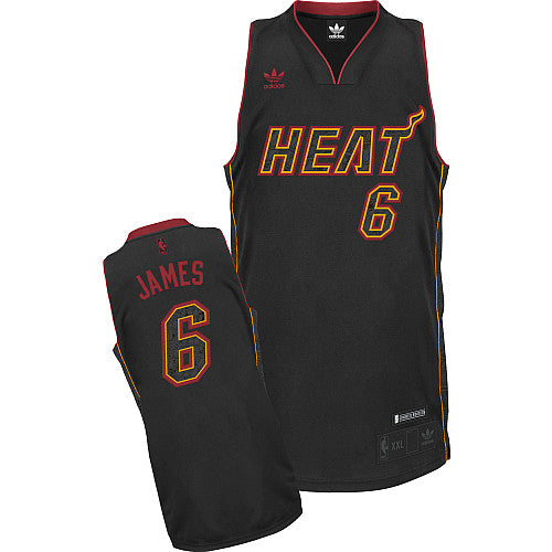 LeBron James Carbon Fiber Miami Heat black Fashion jersey