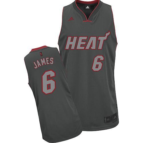 LeBron James Miami Heat grey Fashion jersey