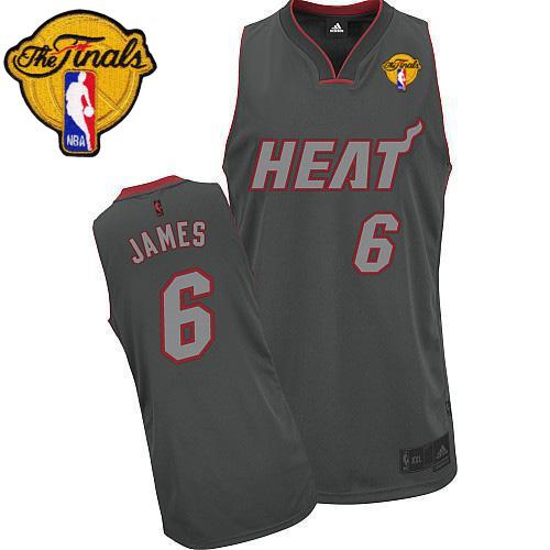 LeBron James Miami Heat grey Fashion jersey