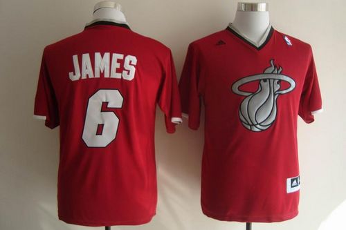 LeBron James Miami Heat red jersey