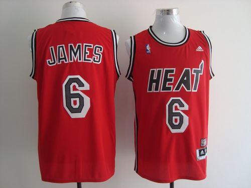 LeBron James Miami Heat red jersey