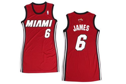 LeBron James Miami Heat red jersey