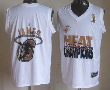 LeBron James Miami Heat white jersey