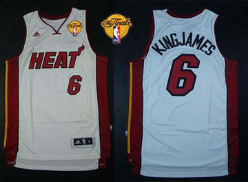 LeBron James Miami Heat white jersey