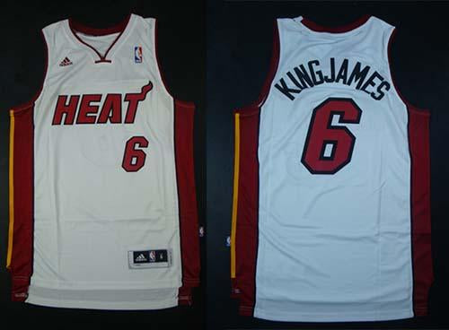 LeBron James Miami Heat white jersey