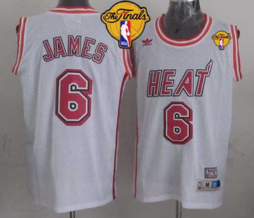 LeBron James Miami Heat white Throwback jersey