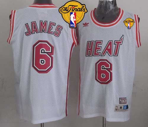 LeBron James Miami Heat white Throwback jersey