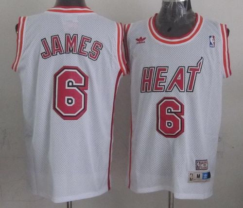 LeBron James Miami Heat white Throwback jersey