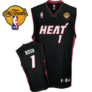 Finals Patch Miami Heat black jersey