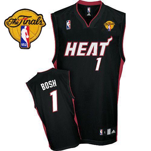 Finals Patch Miami Heat black jersey