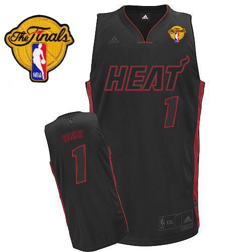 Finals Patch Miami Heat black jersey