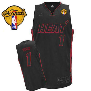 Finals Patch Miami Heat black jersey