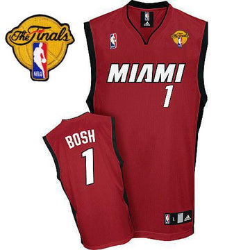 Finals Patch Miami Heat red jersey