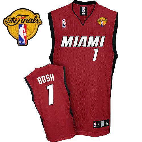 Finals Patch Miami Heat red jersey