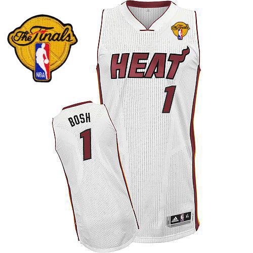 Finals Patch Miami Heat white jersey