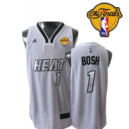 Finals Patch Miami Heat white jersey